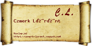 Czmerk Lóránt névjegykártya